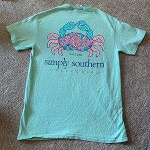 Simply Southern Teal Crab Shirt